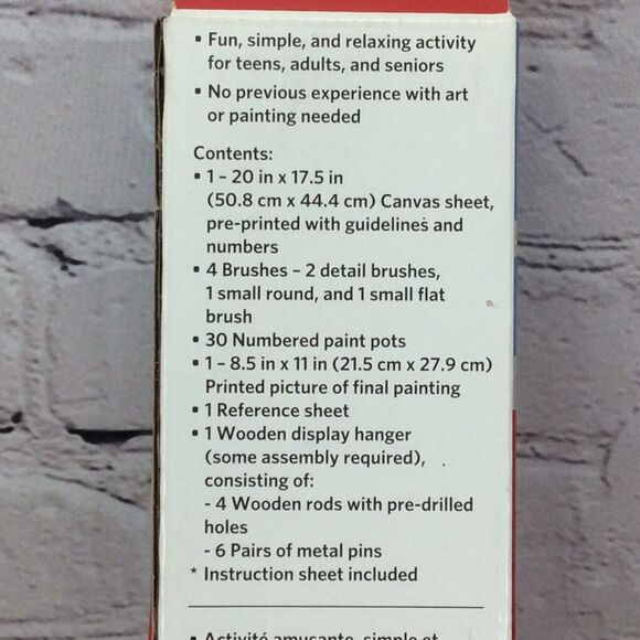 Artist's Loft Paint by Number Kit Christmas Poinsettia 16"x 20" Canvas Gift Art - Picture 3 of 9